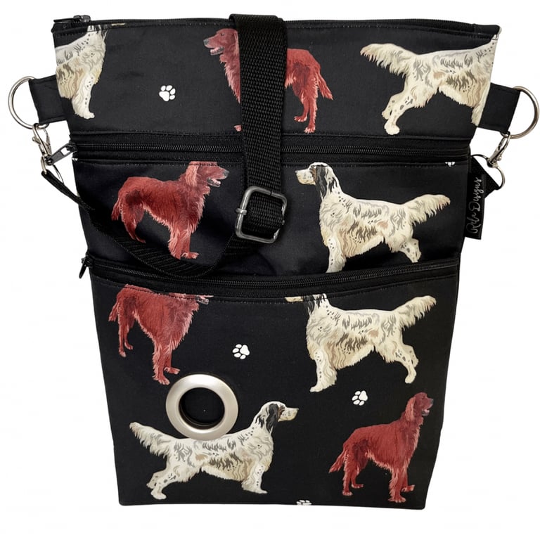 Dog walking bag, cross body bags, setters 