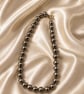Bronze Metallic Shell Pearl Knotted Necklace - Image 2
