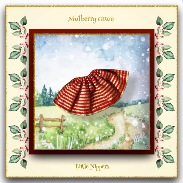 Little Nippers Striped Christmas Skirt