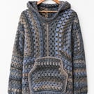 Men's Crochet Hoodie With Pocket One Size (M - XL)