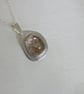 Pendant in Sterling Silver with Freeform Gemstone of Rutilated  Quartz, - Image 3