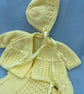Knitted Outfit for 18" Pedigree Doll. 5 Piece, Lacy Design in Pink. 50's Style - Image 10