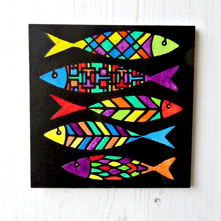 Five Colourful Fish Painting