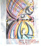 Surreal love hearts and stars, color pencil & pen drawing.   - Image 6