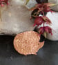 Hedgehog brooch in copper - Image 4