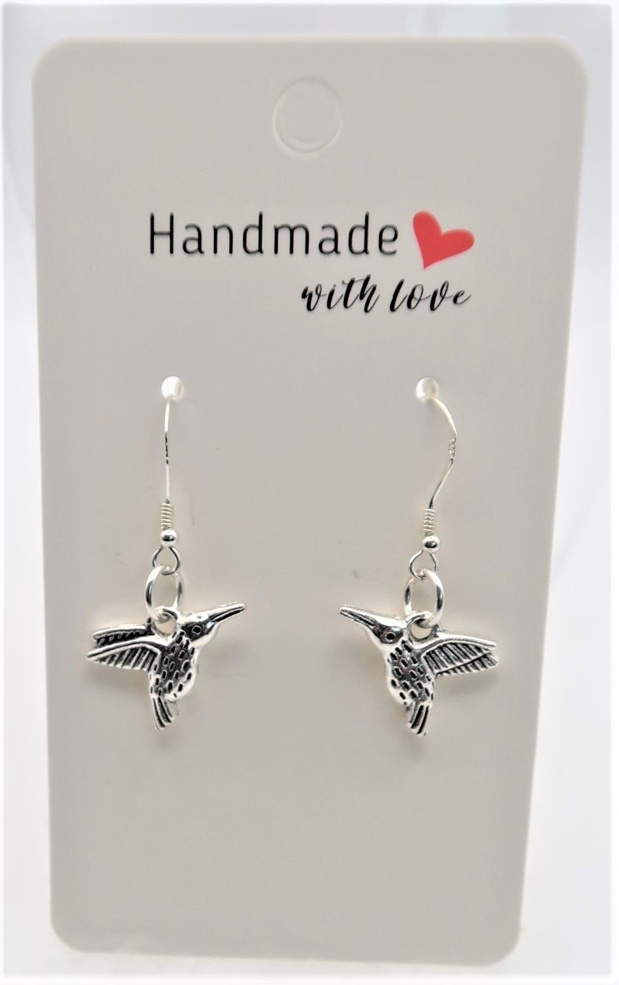 Gorgeous Hummingbird Earrings on Sterling Silver ear Wires.