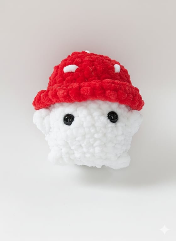 Cute crochet amigurumi mushroom decoration