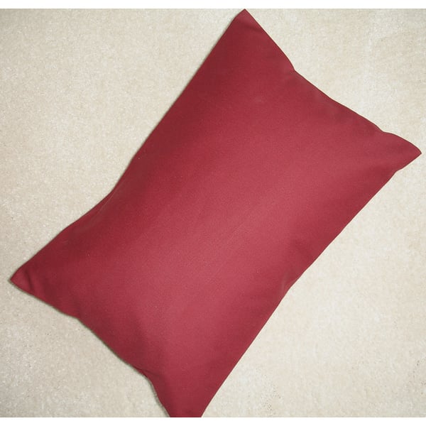 Tempur Travel Pillow Cover Burgundy 16"x10" 16x10 - No Zip Maroon Wine Red