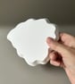 White Leaf Shaped Tray with Silver Leaf - Image 7