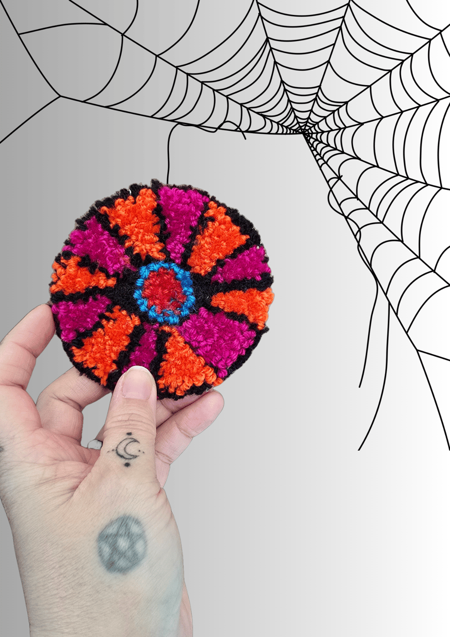 All Seeing Eye Punch Needle Mug Rug Coaster