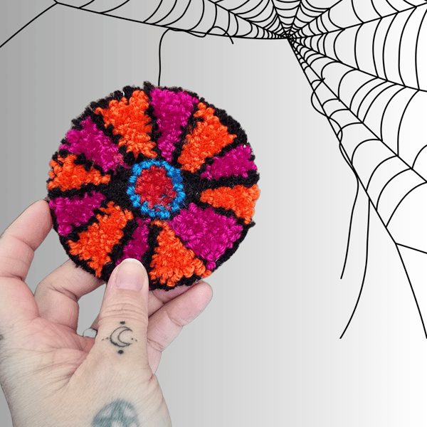 All Seeing Eye Punch Needle Mug Rug Coaster