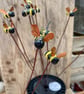 Handmade Ceramic Bumble Bee Plant Stake: Garden Decor, plant pot stick - Image 3