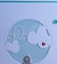 Grandparents Card - Rabbit With Clouds - Aqua - Image 6