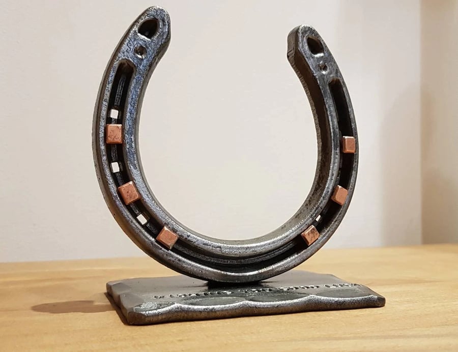 Horse Shoe Trophy Good Luck Anniversary Wedding Gift New Home