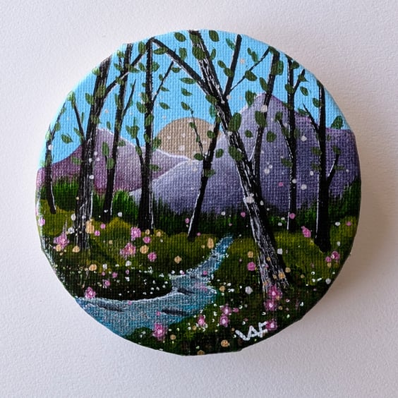 Burst into Spring Original Painting Small Art Framed