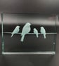 Birds on a Wire Glass Block - Image 2