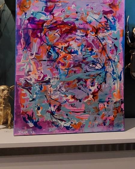 Another dimension - original abstract acrylic emotional painting on canvas