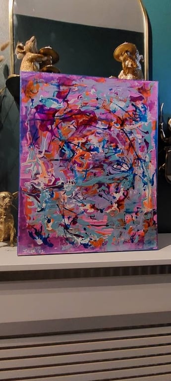 Another dimension - original abstract acrylic emotional painting on canvas