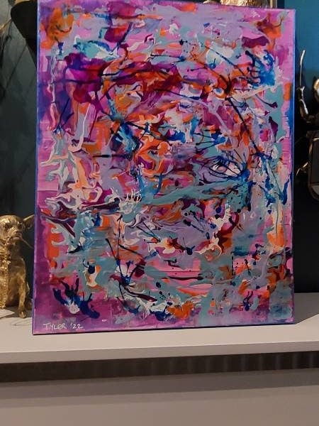 Another dimension - original abstract acrylic emotional painting on canvas