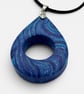 Blue and Turquoise Marbled Glasses Holder Necklace
