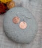 Copper Bark Pattern Disc Earrings - JBJ1088 - Image 3