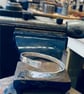 HANDMADE Recycled Sterling Silver Textured Wrap Bangle - Image 8