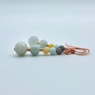 Amazonite & Copper Earrings, Birthday, Anniversary, Gemstone Jewellery Gift