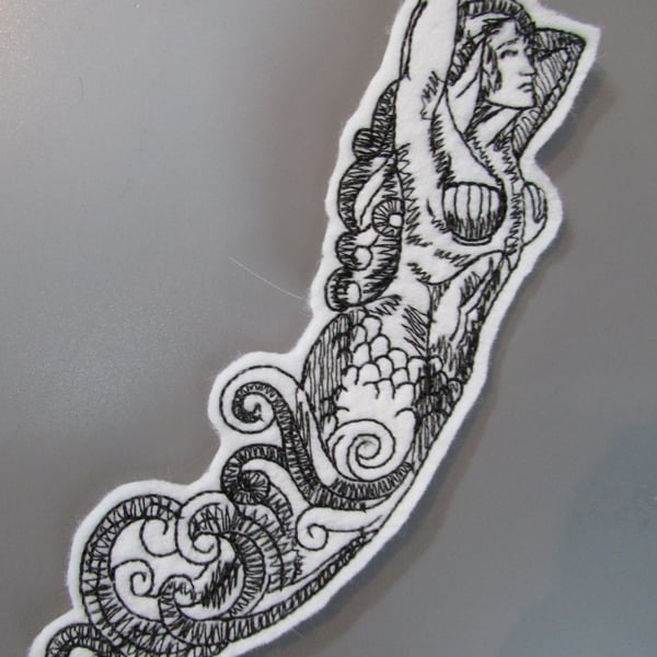 Mermaid Embroidered Sew on Applique Patch
