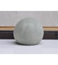 Concrete Sphere Ornament: Handmade Minimalist Paper Weight Light Grey and Green