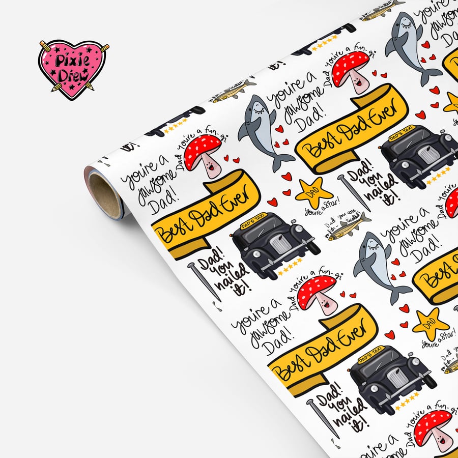 Best Dad Ever wrapping paper