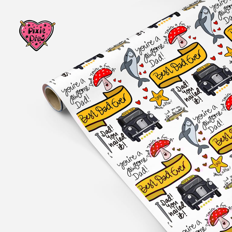 Best Dad Ever wrapping paper