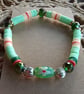 "Spring" - Stretchy bead and polymer clay fashion bracelet  - Image 2