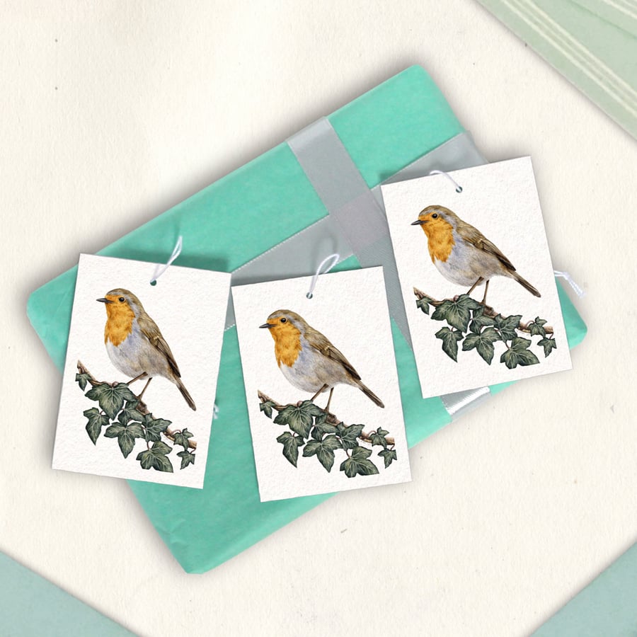 Robin Gift Tags - Hang Tags for Gifts and Presents