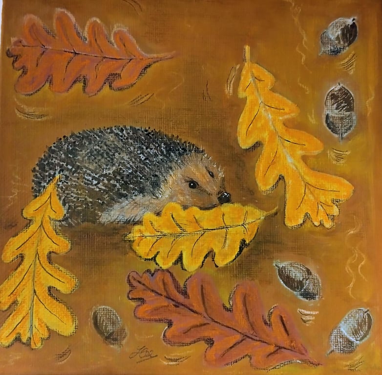 Under the Oak Tree - original mixed media painting