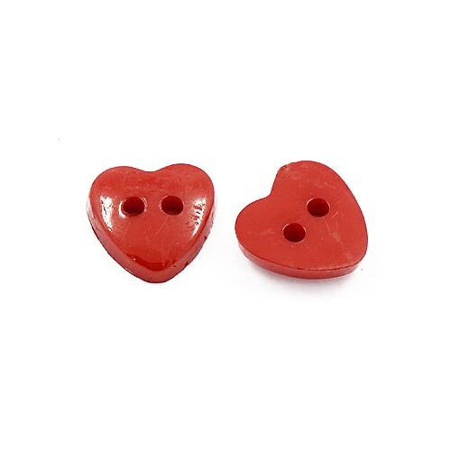Red Heart Acrylic Buttons - 12mm, 2-Hole - Packet of 50 for Sewing and Crafting,