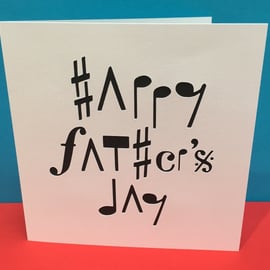 Music Father's Day Card- Fathers Day Card