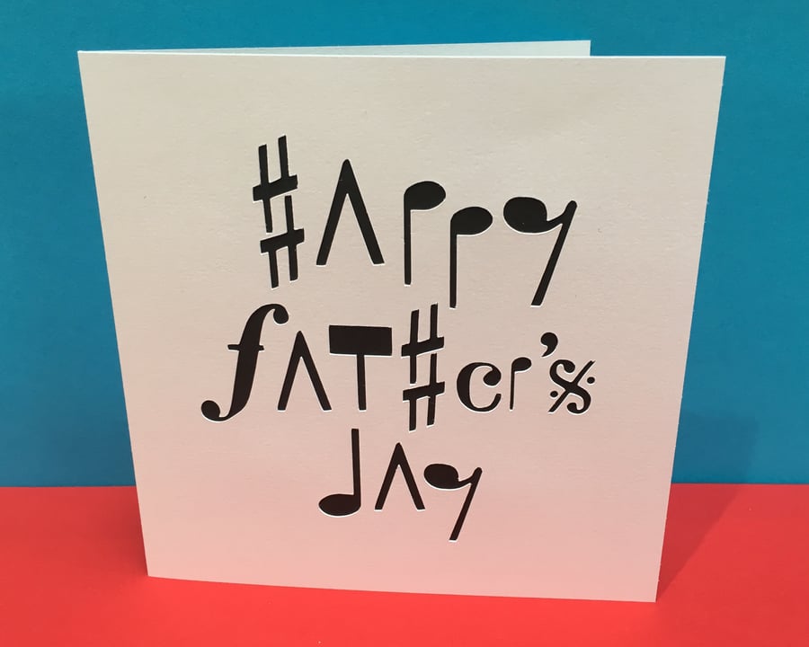 Music Father's Day Card- Fathers Day Card