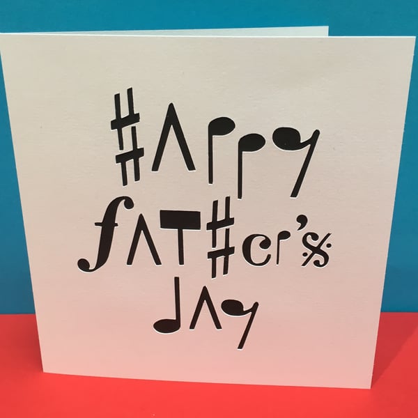 Music Father's Day Card- Fathers Day Card