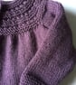 3-6m purple hand knitted cardigan - Image 2