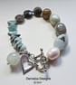 Statement Hand Made Multi Gemstone Chakra Designer Charm Bracelet  - Image 4