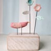 Hello Flowers! - Little bird with clay flowers
