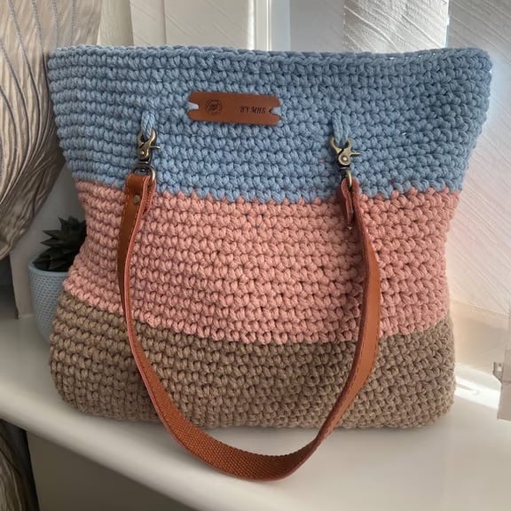 Handmade Crochet macrame shoulder bag 