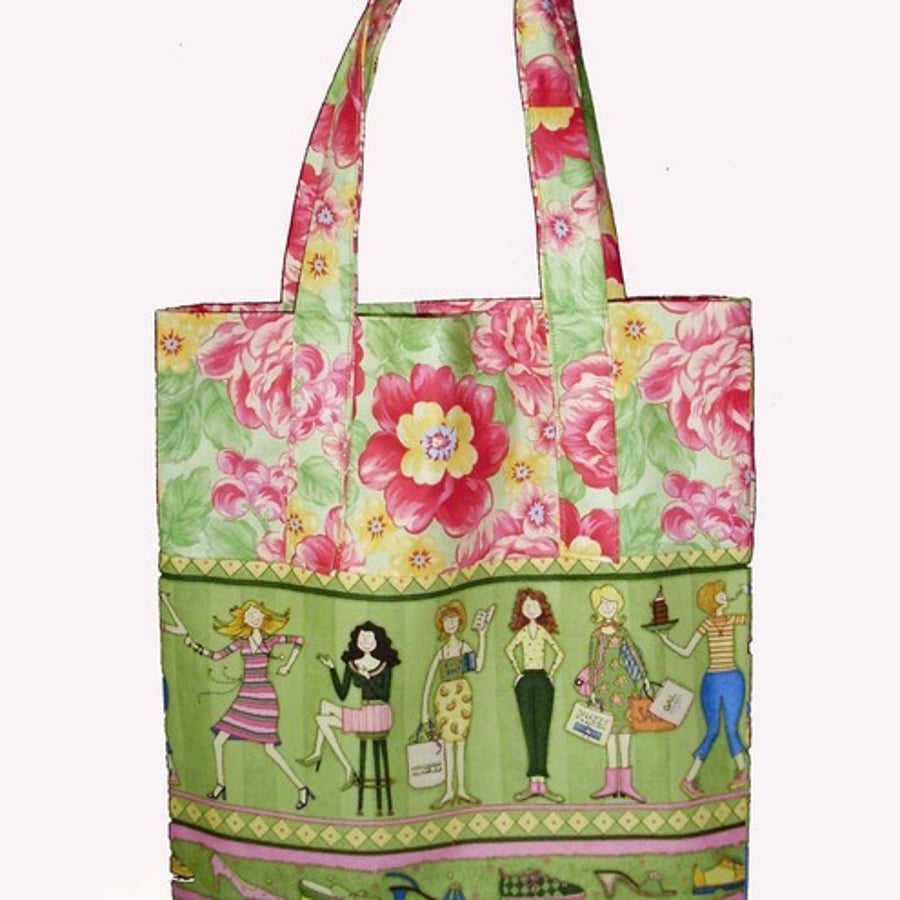 Fabric shopping bag / tote or book bag