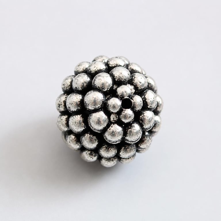 8pcs 20mm big vintage silver colour acrylic berry beads for Jewellery making