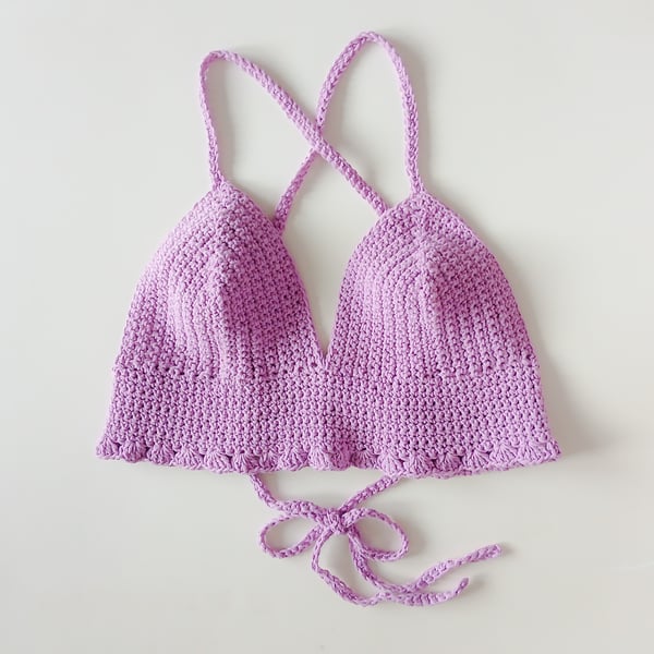 CROCHET PATTERN PDF Purple Berry Bra Top