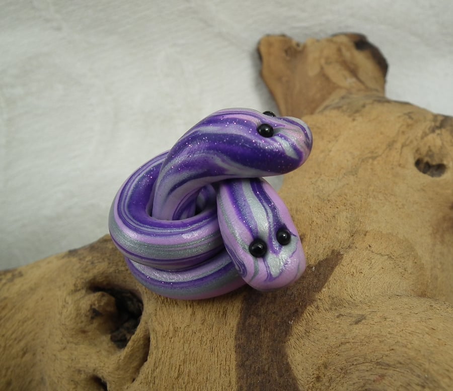 Celtic Conundrum Snakes 'heads-no-tails' OOAK Sculpt by artist Ann Galvin