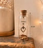 Personalised 8th Bronze Anniversary Heart Message Bottle Keepsake - Image 3