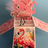 Ladies Birthday Card With Flamingos 