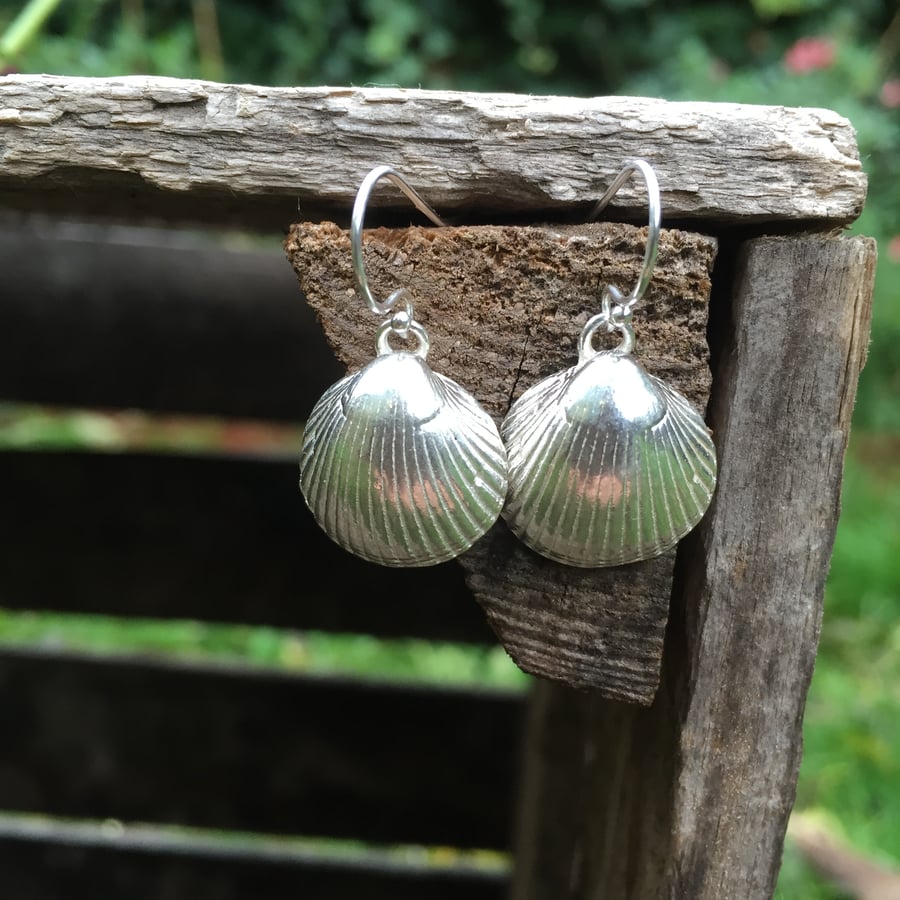 Sterling Silver Shell Earrings - Handmade Jewellery