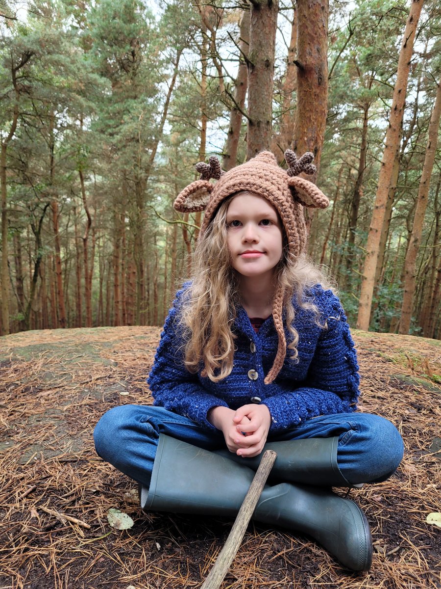 Fraser Stag Reindeer Chunky Bonnet 1-2yrs